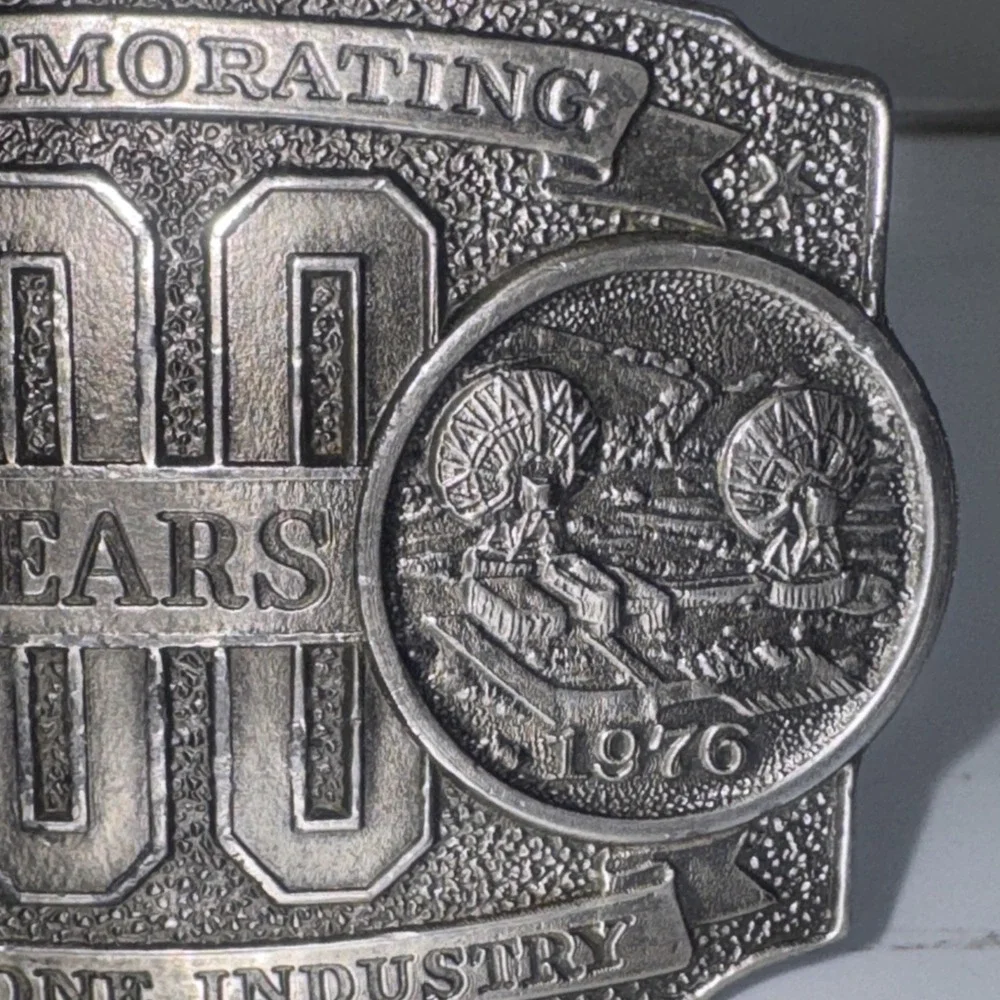 Telephone Industry 100 Year 1876 1976 Commemorative Belt Buckle Vtg Lewis.TWY446